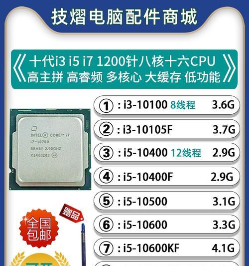 i5-10400F处理器在性能方面相当于何种水平的处理器？（揭秘i5-10400F的性能表现和竞争对手）