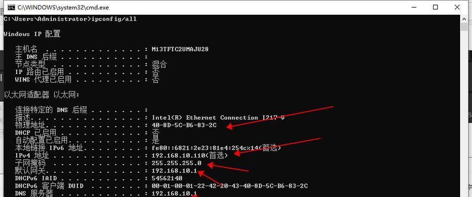 使用cmd命令查看IP地址的方法（利用简单的命令行操作轻松获取IP地址）