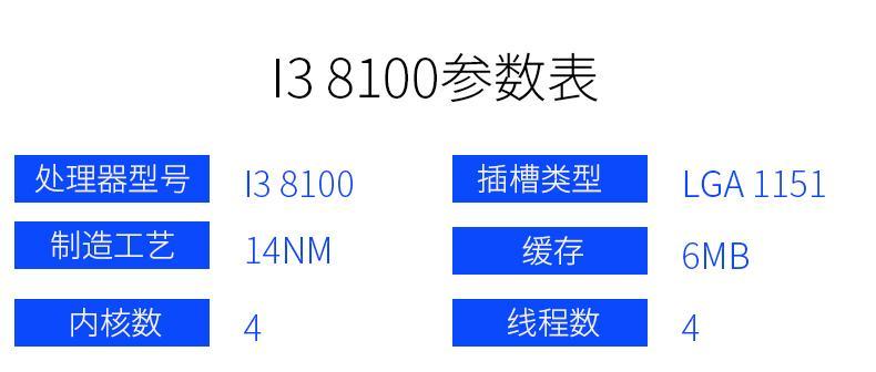 酷睿i38100处理器性能如何？适合哪些游戏和应用？