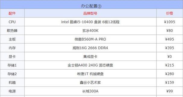 2022电脑最新配置清单详情是什么？如何根据需求选择合适的电脑配置？