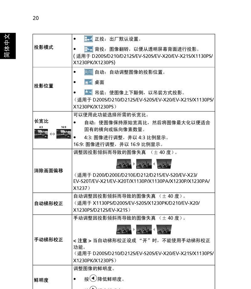 宏碁投影仪吊装设置步骤？吊投模式如何调整？